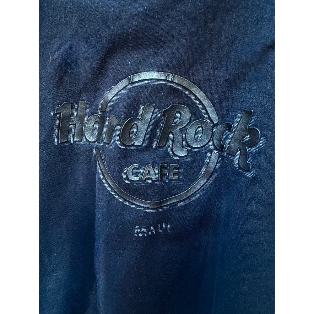 Hard Rock Cafe Maui T Shirt Mens Large Black Tonal Logo Tee - Picture 4 of 4
